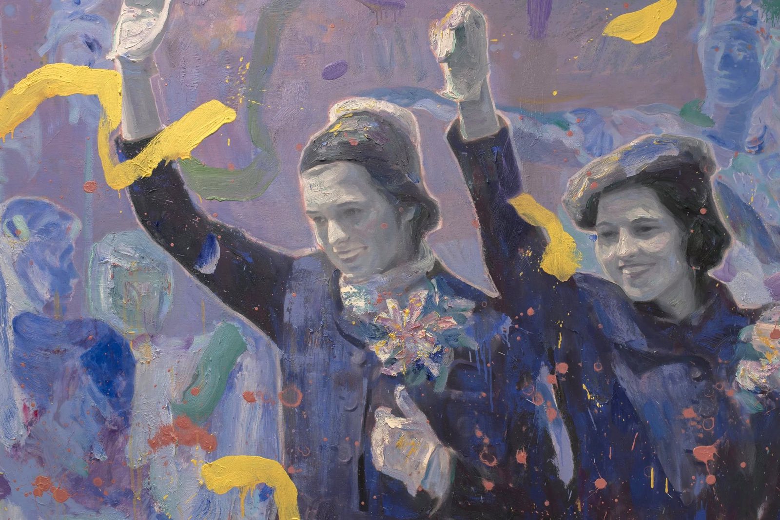 Painting detail from LIGHT\POWER: The Kennedy Women by Vincent Xeus