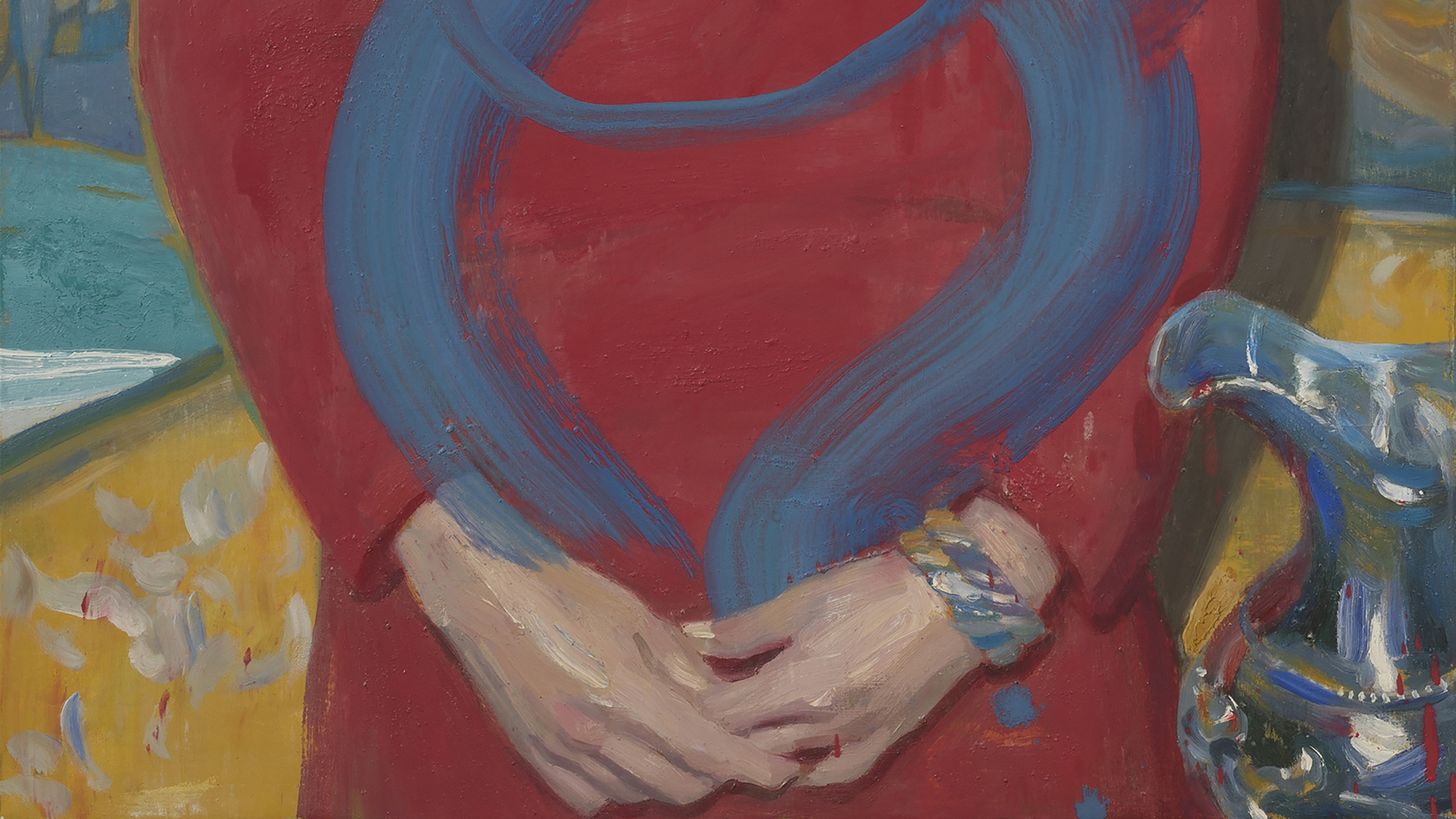 Jackie Kennedy hands, painting by Vincent Xeus