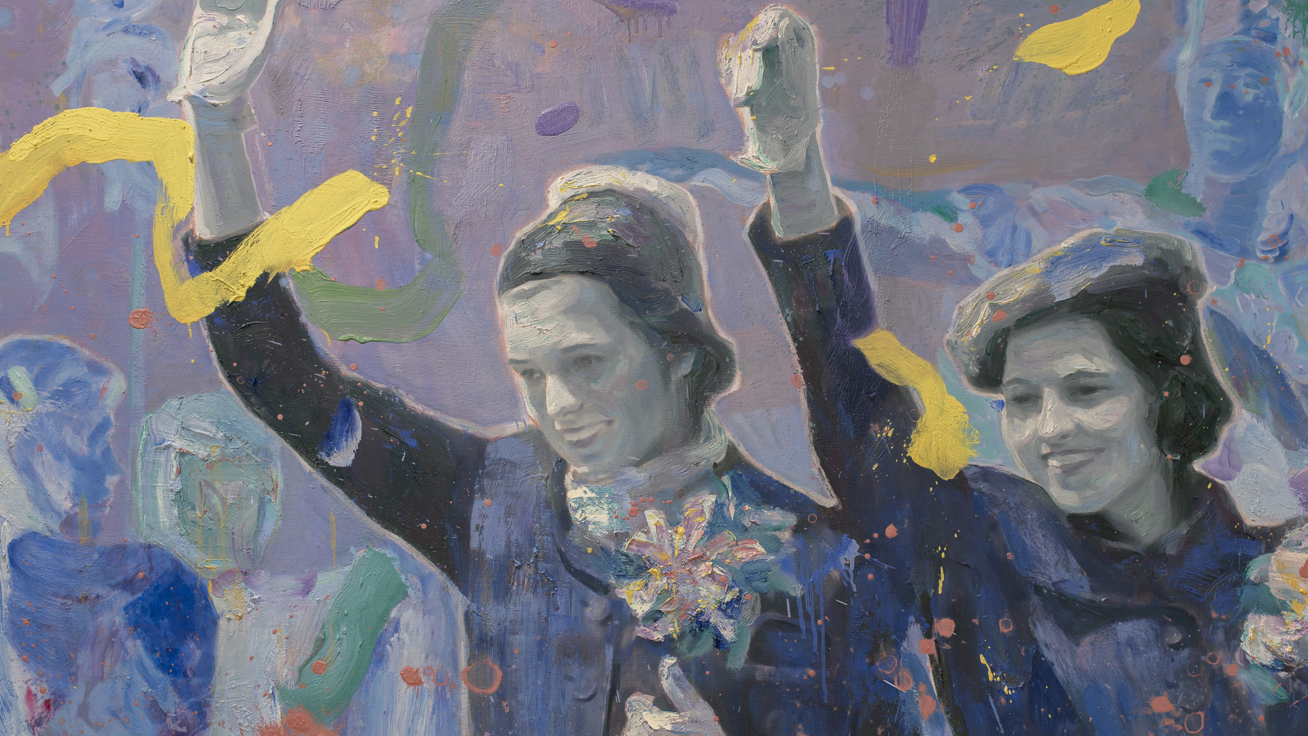Nostos, painting detail from LIGHT\POWER: The Kennedy Women by Vincent Xeus