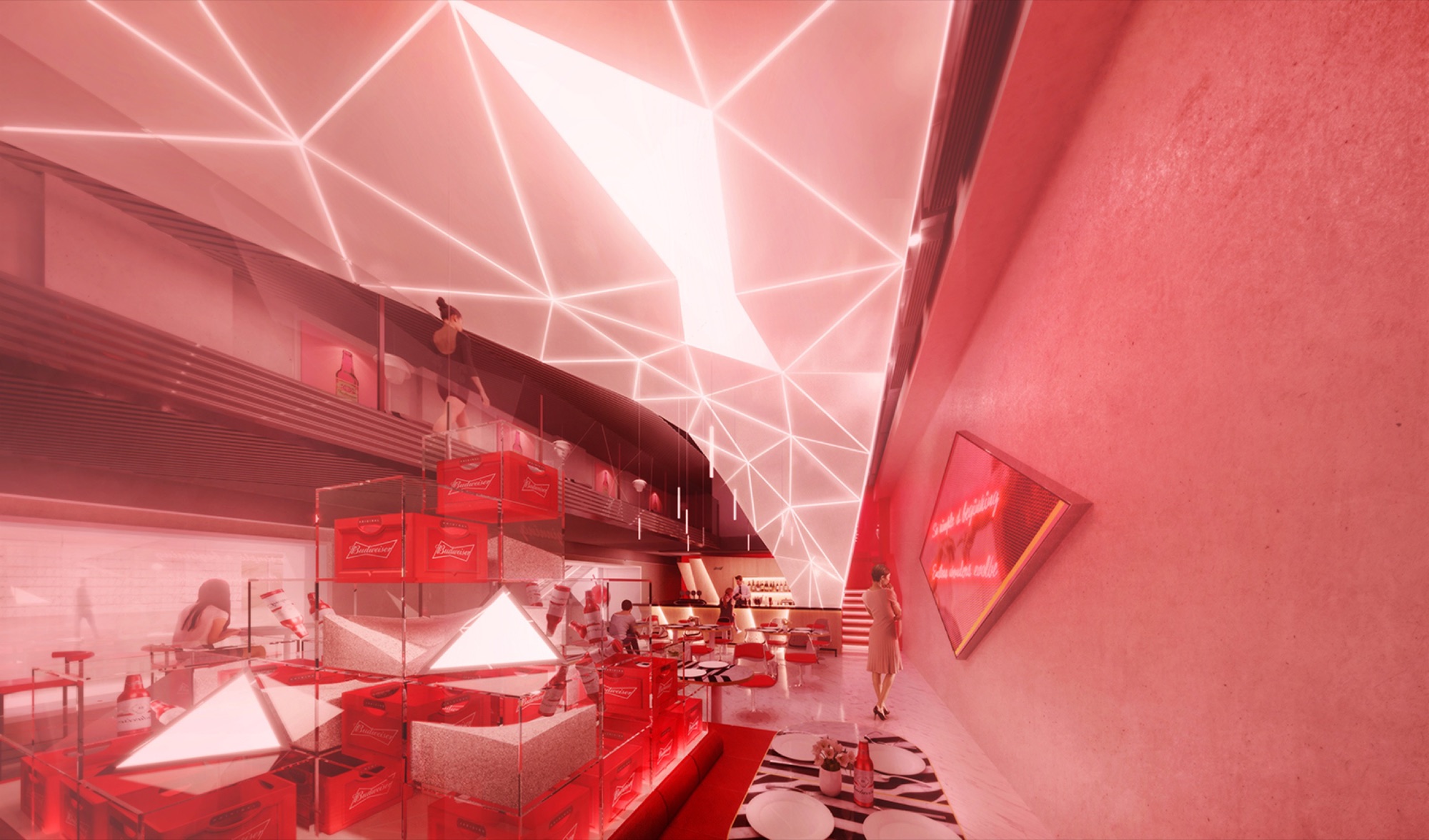 Xeus x Budweiser art experiential club, Shenzhen — interior view