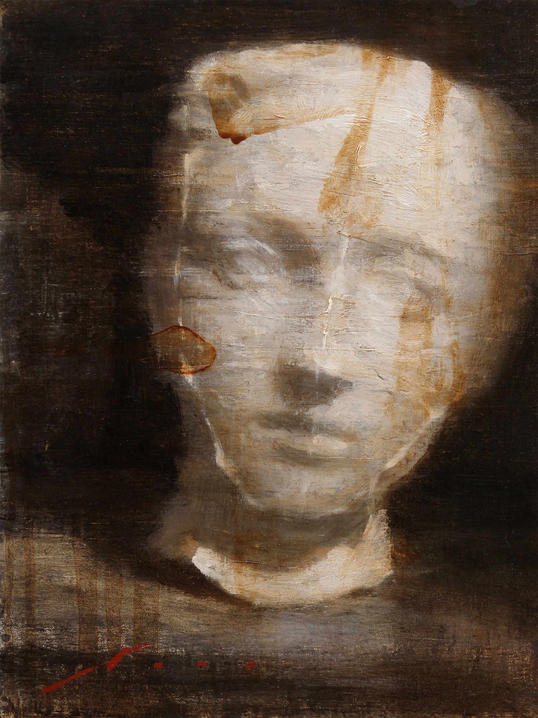 Rodin Menace, painting by Vincent Xeus