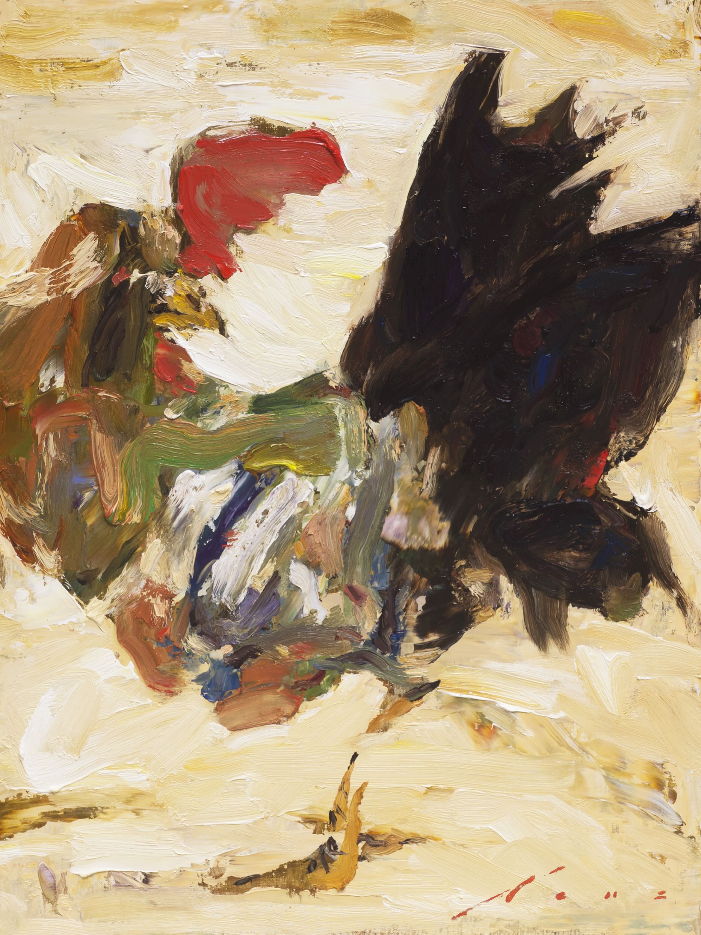 Rooster, painting by Vincent Xeus